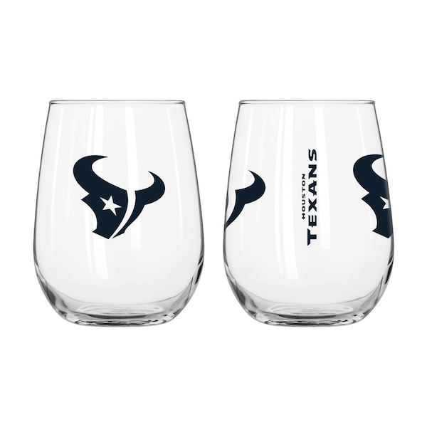 Logo Brands Houston Texans 16oz Gameday Curved Beverage Glass - 613-G16CB-1