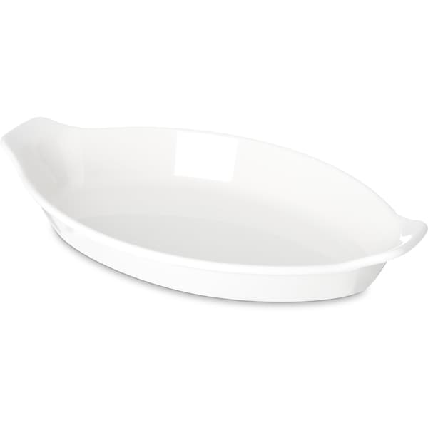 Carlisle Foodservice Oval Casserole, 7-.5"x4-1/4", Wht, PK24 - 740502
