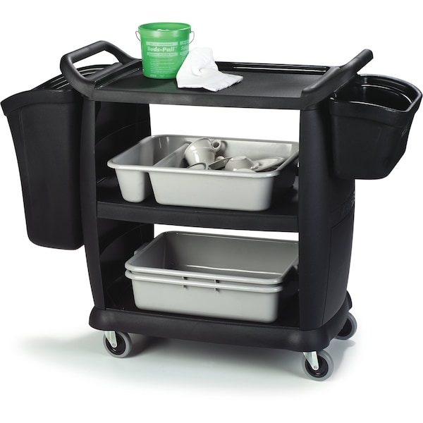 Carlisle Foodservice Silverware Bin for Bussing Cart, Black - CC11SH03