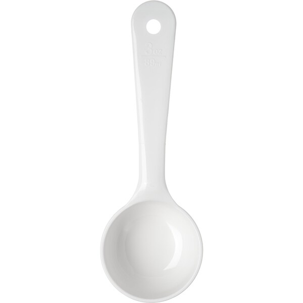 Carlisle Foodservice Solid Short Handle, 3 oz., Wht, PK12 - 492602