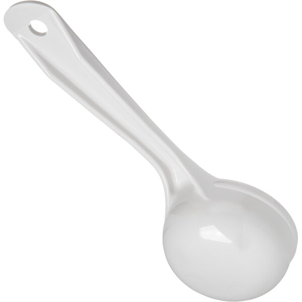 Carlisle Foodservice Solid Short Handle, 3 oz., Wht, PK12 - 492602