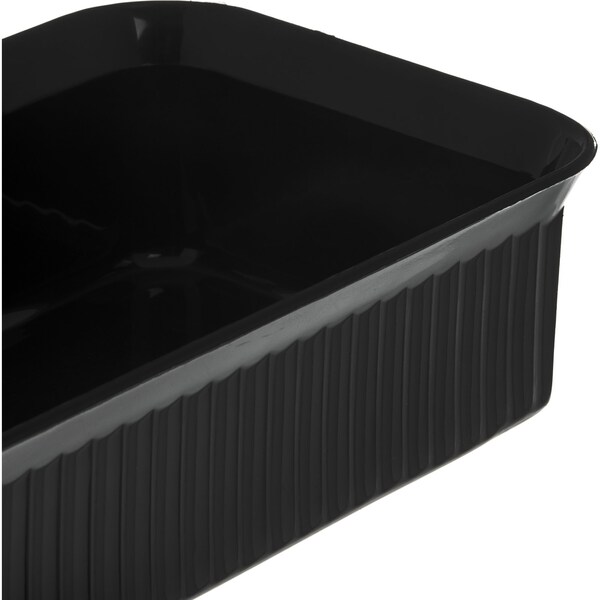 Carlisle Foodservice Rect Crock, 5 lb., Blk, PK12 - 811003