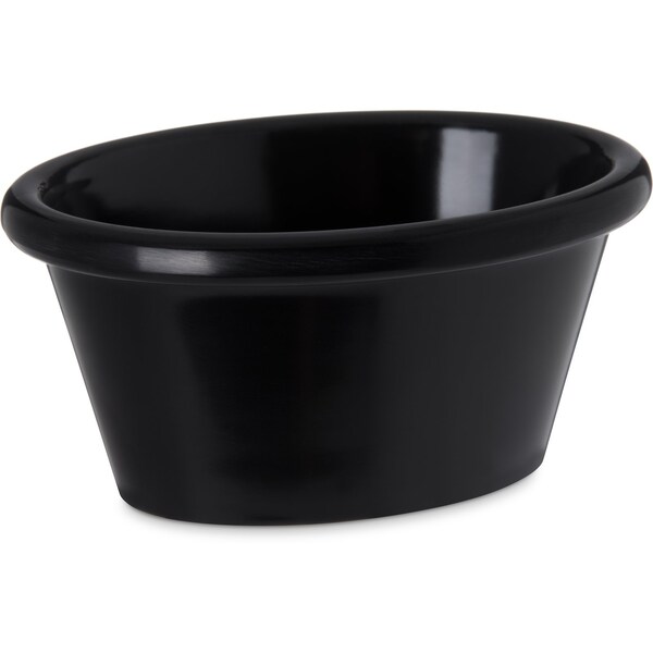 Carlisle Foodservice Mlmn Smooth Ovl Ramekin, 3 oz., Blk, PK48 - S31203