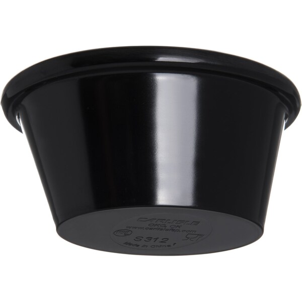 Carlisle Foodservice Mlmn Smooth Ovl Ramekin, 3 oz., Blk, PK48 - S31203