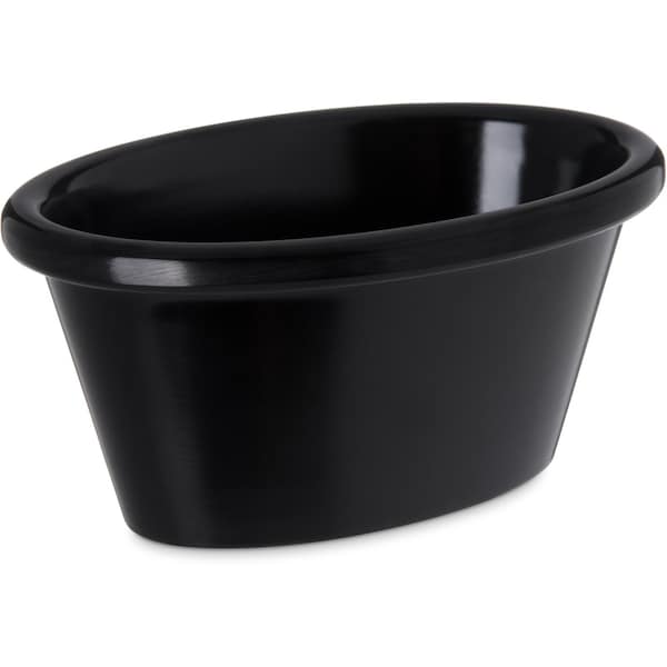 Carlisle Foodservice Mlmn Smooth Ovl Ramekin, 4 oz., Bk, PK48 - S31403