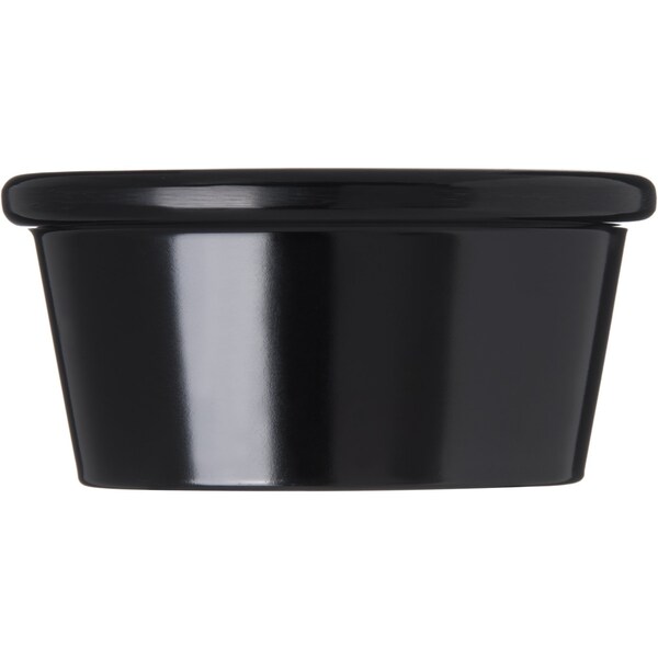 Carlisle Foodservice Mlmn Smooth Ovl Ramekin, 2 oz., Bk, PK48 - S31003