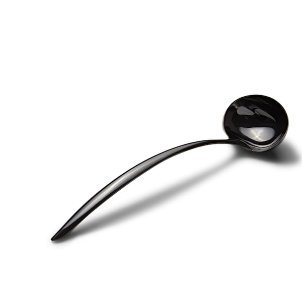 Bon Chef Ez Use Banquet Serving Ladle W/Hollow Cool Handle 15" 6 Oz. - Black - 9456B