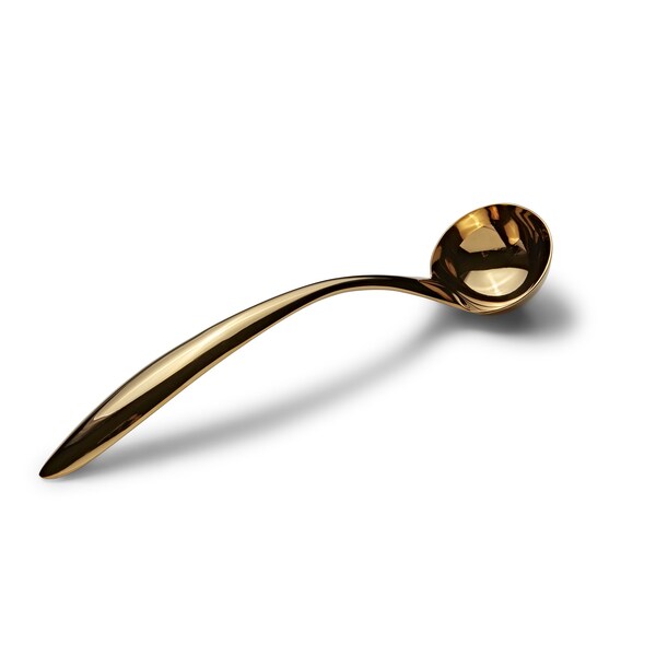 Bon Chef Ez Use Banq Serving Sauce Ladle W/Hollow Cool Handle 10" 1 Oz - Gold - 9462G