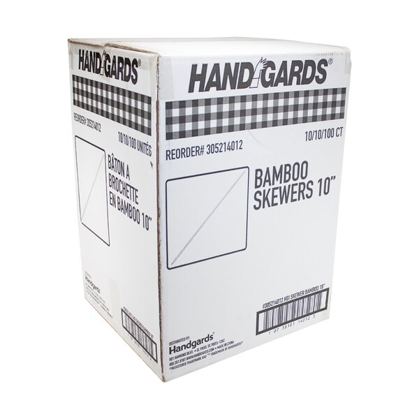 Handgards Handgards 10" Bamboo Skewer, PK10000 - 305214012
