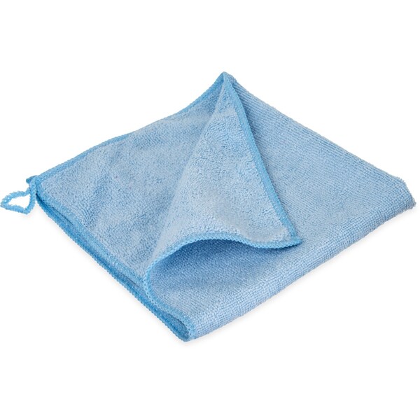 Carlisle Foodservice Mcrfbr Cleaning Cloth, 16"x16", Blu, PK12 - 3633414