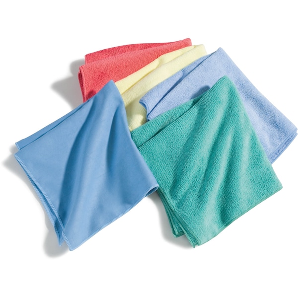 Carlisle Foodservice Mcrfbr Cleaning Cloth, 16"x16", Blu, PK12 - 3633414
