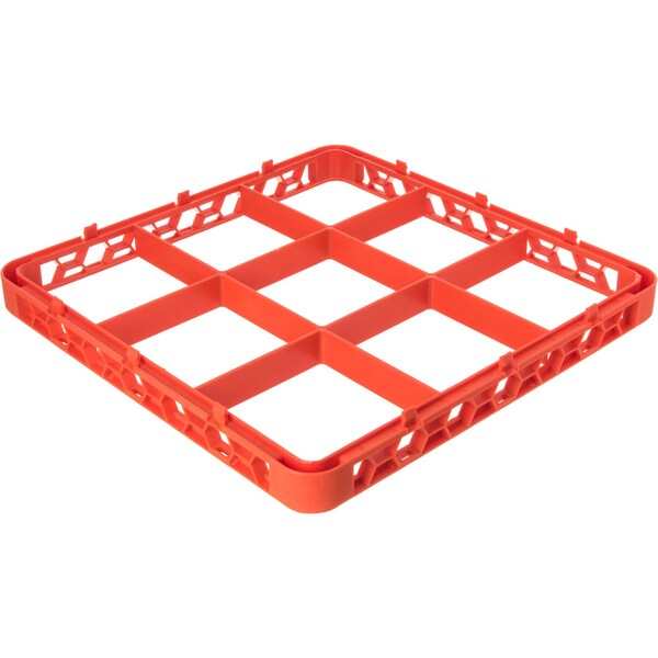 Carlisle Foodservice Dvde Glss Rack Ext, 1.78", Orn, 9 Comp, PK6 - RE9C24
