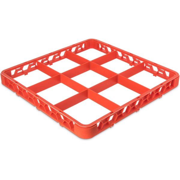 Carlisle Foodservice Dvde Glss Rack Ext, 1.78", Orn, 9 Comp, PK6 - RE9C24