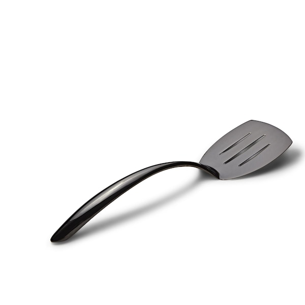 Bon Chef Ez Use Banquet Serving Slotted Turner 14.75" W/Holl Cool Hndl - Black - 9460B