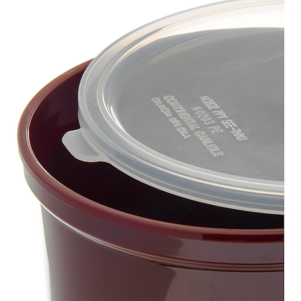 Carlisle Foodservice Crock w/Lid, 1.5 qt., Brown, PK6 - 031601