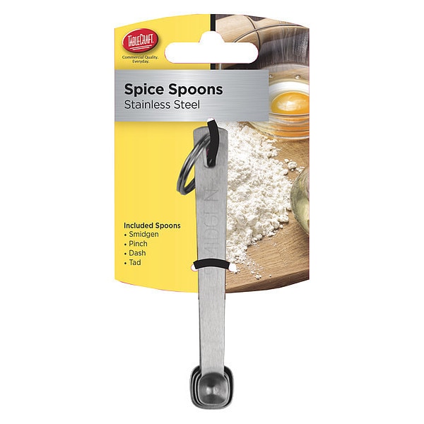 Tablecraft Spice Spoon Set, Tad, Dash, Pinch, Smi, 4PCS - H723