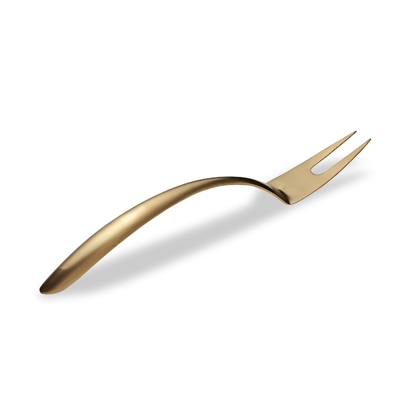 Bon Chef Ez Use Banquet Serving Fork 14" W/Hollow Cool Handle - Gold Matte - 9455GM