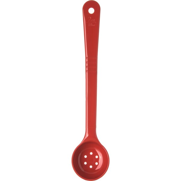 Carlisle Foodservice Perforated Long Handle, 2 oz., Red, PK12 - 396105