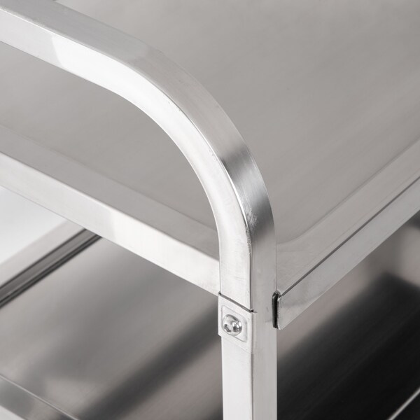 Carlisle Foodservice SS Util Cart, 3 Shelf, 400 lb., 15.75x29.5" - UC4031529