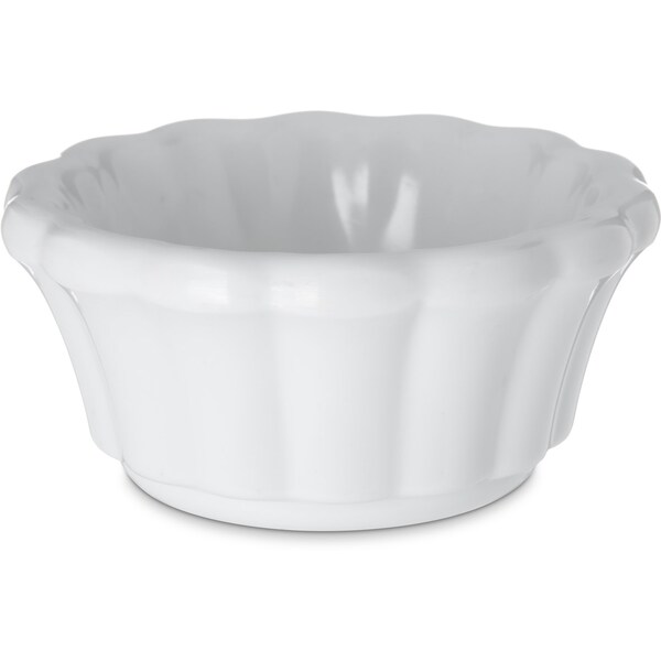 Carlisle Foodservice Melamine Scalloped Ramekin, 2 oz., Wt, PK48 - 4394302