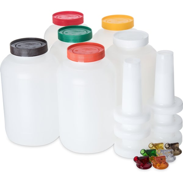 Carlisle Foodservice Stor N Pour Cmplt Assrt Color, 1 gal., PK6 - PS801B00