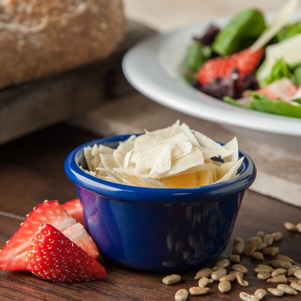 Carlisle Foodservice Melamine Smooth Ramekin, 3 oz., Blu, PK48 - S28060