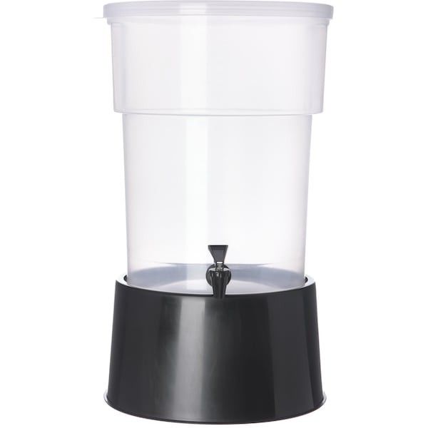 Carlisle Foodservice Round Dispenser w/Base, 5 gal., Black - 222903