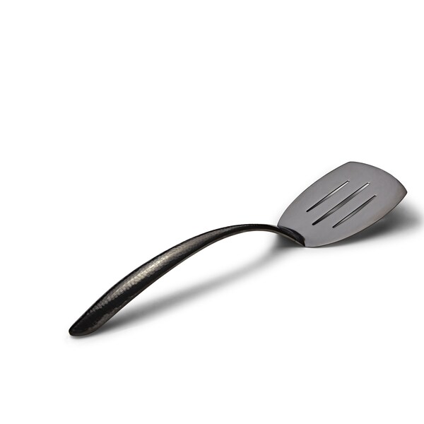 Bon Chef Ez Use Banquet Serving Slotted Turner Hammer Finish 14.75" - Black - 9460HFB