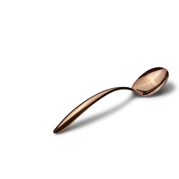 Bon Chef Ez Use Banq Svng Solid Spoon W/Hollow Cool Hndl 13.5" 2 Oz. - Rose Gold - 9457RG