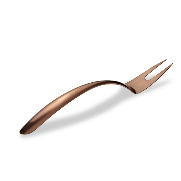 Bon Chef Ez Use Banquet Serving Fork 14" W/Hollow Cool Handle - Rose Gold Matte - 9455RGM