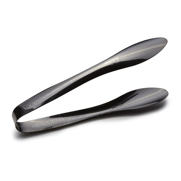 Bon Chef Ez Use Banquet Serving Tongs Hammer Finish 9-1/4" - Black - 9461HFB