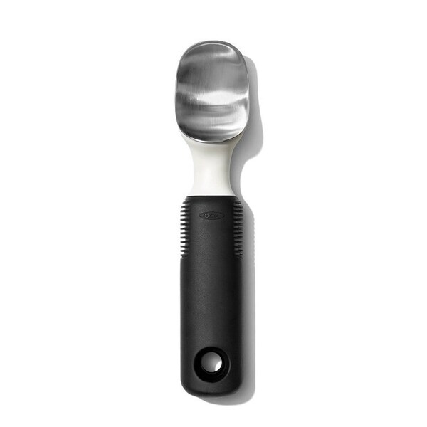 Good Grips Classic Ice Cream Scoop, 8-1/4 in L, Plastic/Stainless Steel, Silver - 11295200