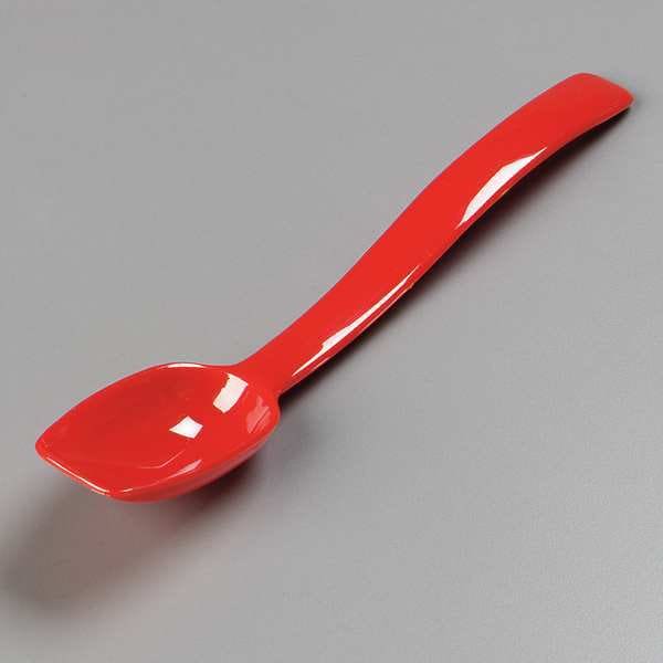 Carlisle Foodservice Solid Spoon, Red, 8 In, PK12 - 446005