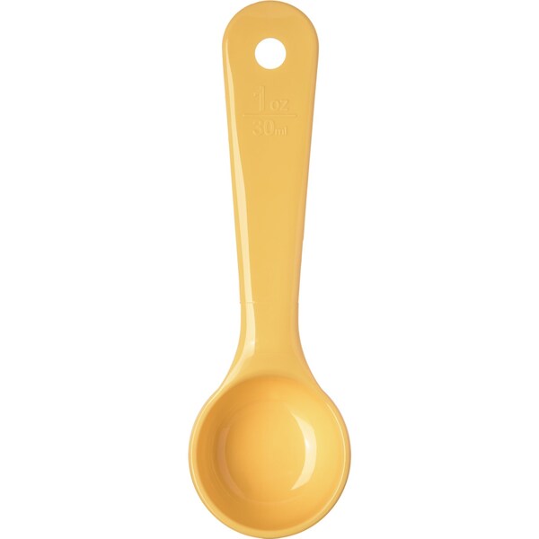 Carlisle Foodservice Solid Short Handle, 1 oz., Yellow, PK12 - 492104