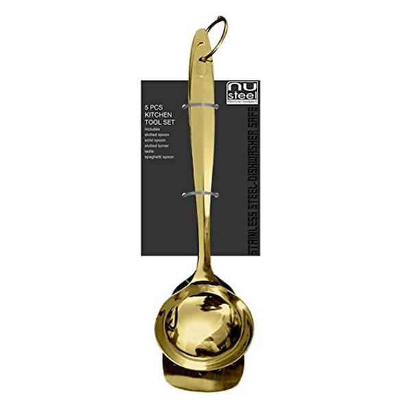 Nu Steel Nu Steel TG-TOOL-5G 1.5 mm gold plated Kitchen Tool Set; Stainless Steel - TG-TOOL-5G