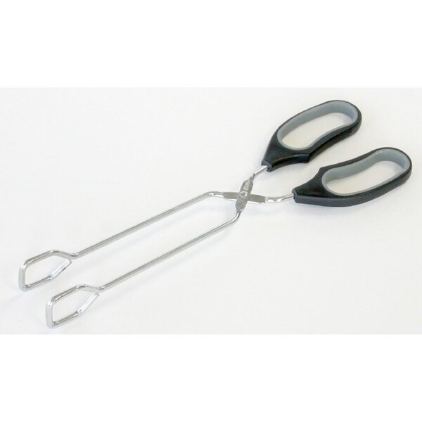 Chef Craft Serving Tongs, 12 in L, Stainless Steel, Black - 21591