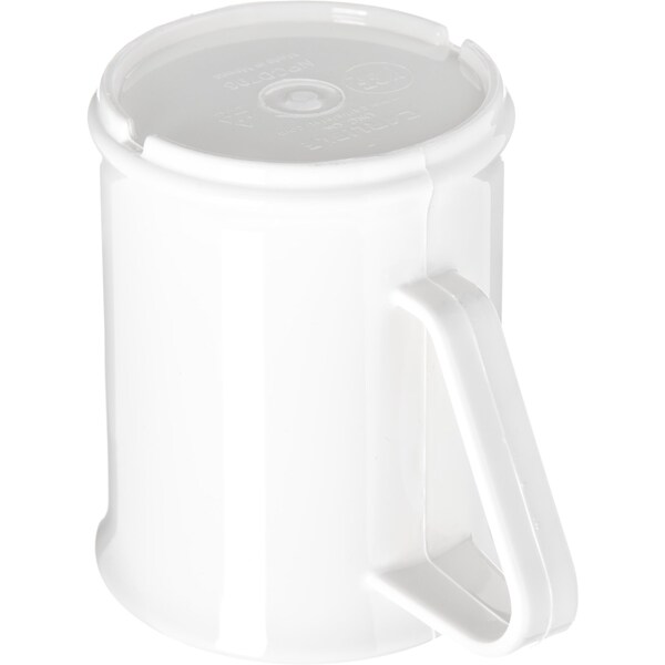 Carlisle Foodservice Polycarbon Handled Mug, 9.6 oz., Wht, PK48 - PCD79602