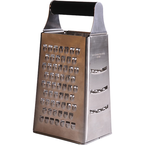 Mercer Cutlery Box Grater, 4-Sided, 3-1/2"x4-3/4"x9"H - M35420