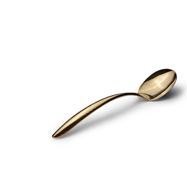 Bon Chef Ez Use Banq Svng Solid Spoon Hammer Finish 13.5" 2 Oz. - Gold - 9457HFG