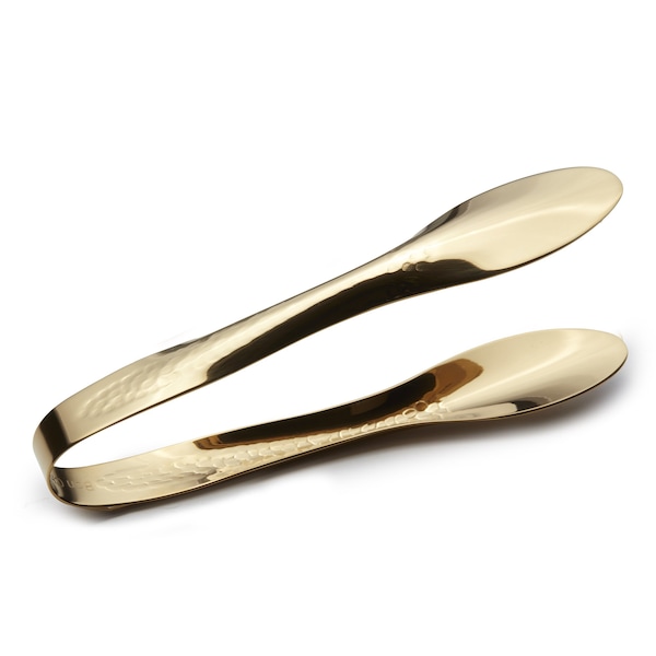 Bon Chef Ez Use Banquet Serving Tongs Hammer Finish 9-1/4" - Gold - 9461HFG