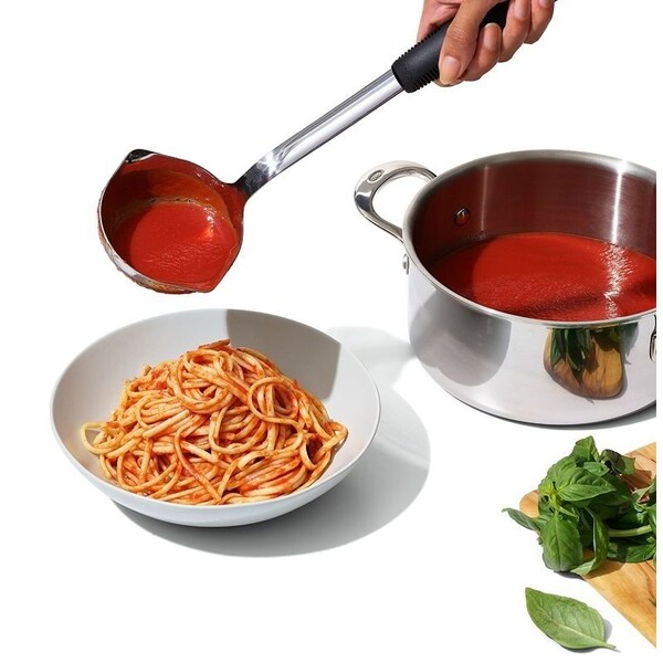 Oxo International Good Grips Ladle, 11.9 in OAL, Stainless Steel, Polished - 11283400