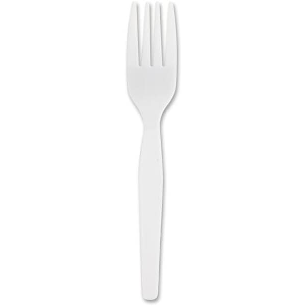 Eat-In Tools Forks Heavy-Weight; White - 1000 Count - EA687054