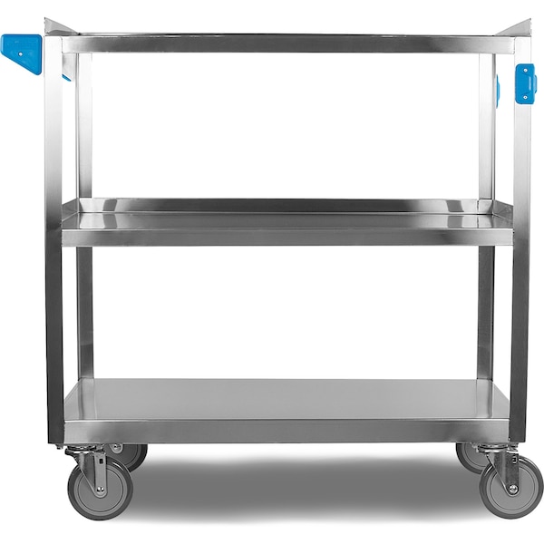 Carlisle Foodservice SS Utility Cart, 3 Shelf, 500 lb., 21x35" - UC5032135