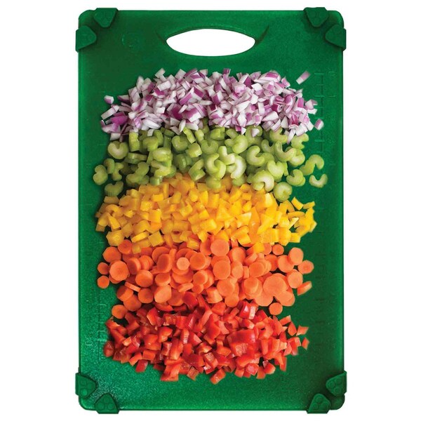 Tablecraft Grippy Cutting Board, Green, 12"X18"X.5" - CBG1218AGN