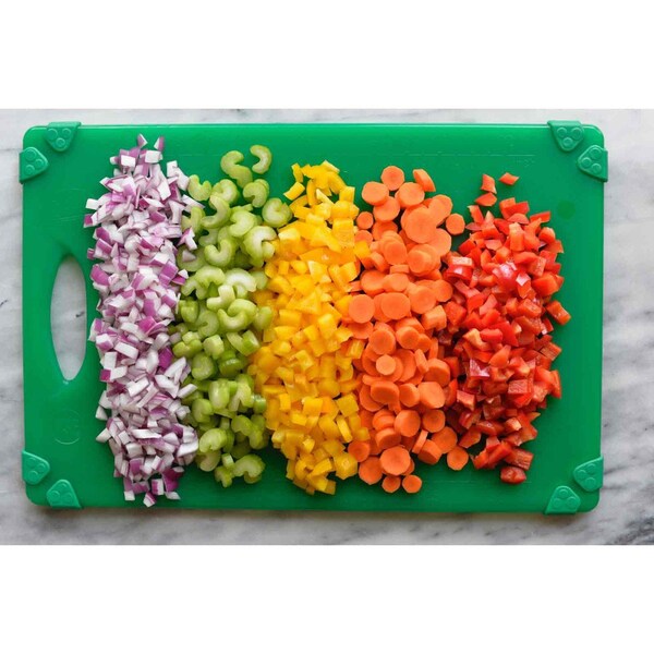 Tablecraft Grippy Cutting Board, Green, 12"X18"X.5" - CBG1218AGN