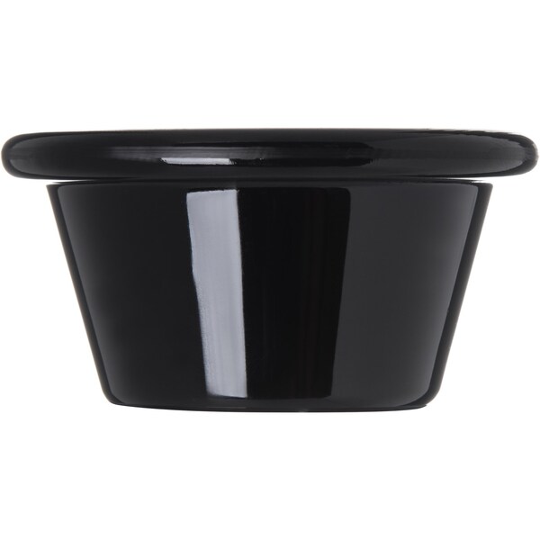 Carlisle Foodservice SAN Smooth Ramekin, 2 oz., Blk, PK48 - 4312203