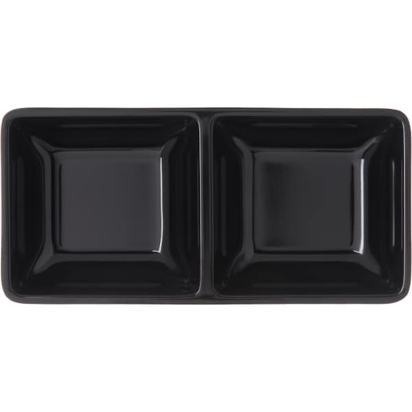 Carlisle Foodservice Melamine Dbl Sqr Ramekin, 2 oz., Bk, PK24 - 086203