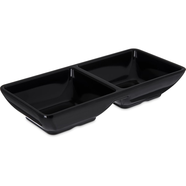 Carlisle Foodservice Melamine Dbl Sqr Ramekin, 2 oz., Bk, PK24 - 086203