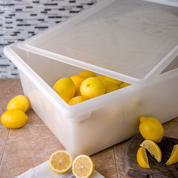 Carlisle Foodservice Storage Container, 12.5 gal., Wht, PK4 - 1064202
