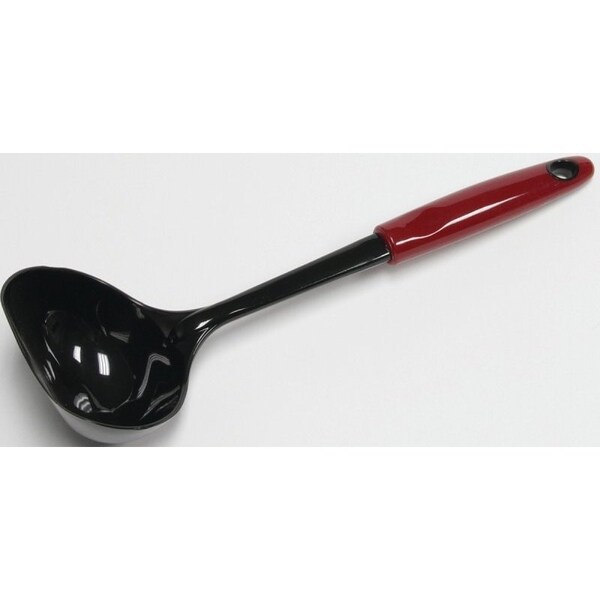 Chef Craft Soup Ladle, 8 oz Volume, 12 in OAL, Nylon, Black/Red - 12160